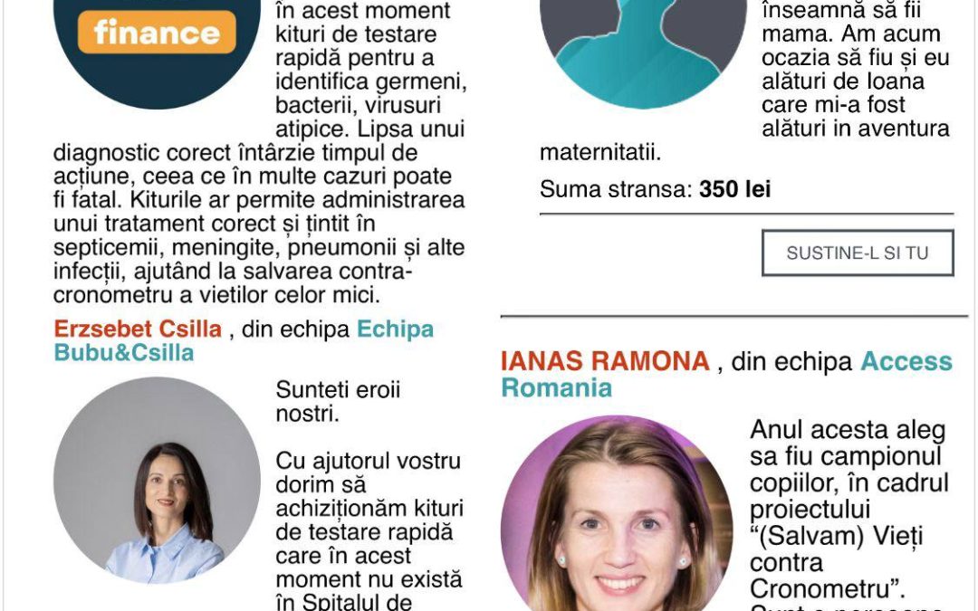 TIMOTION – TESTE RAPIDE DE SEPTICEMII PENTRU COPIII DE LA SPITALUL LOUIS TURCANU